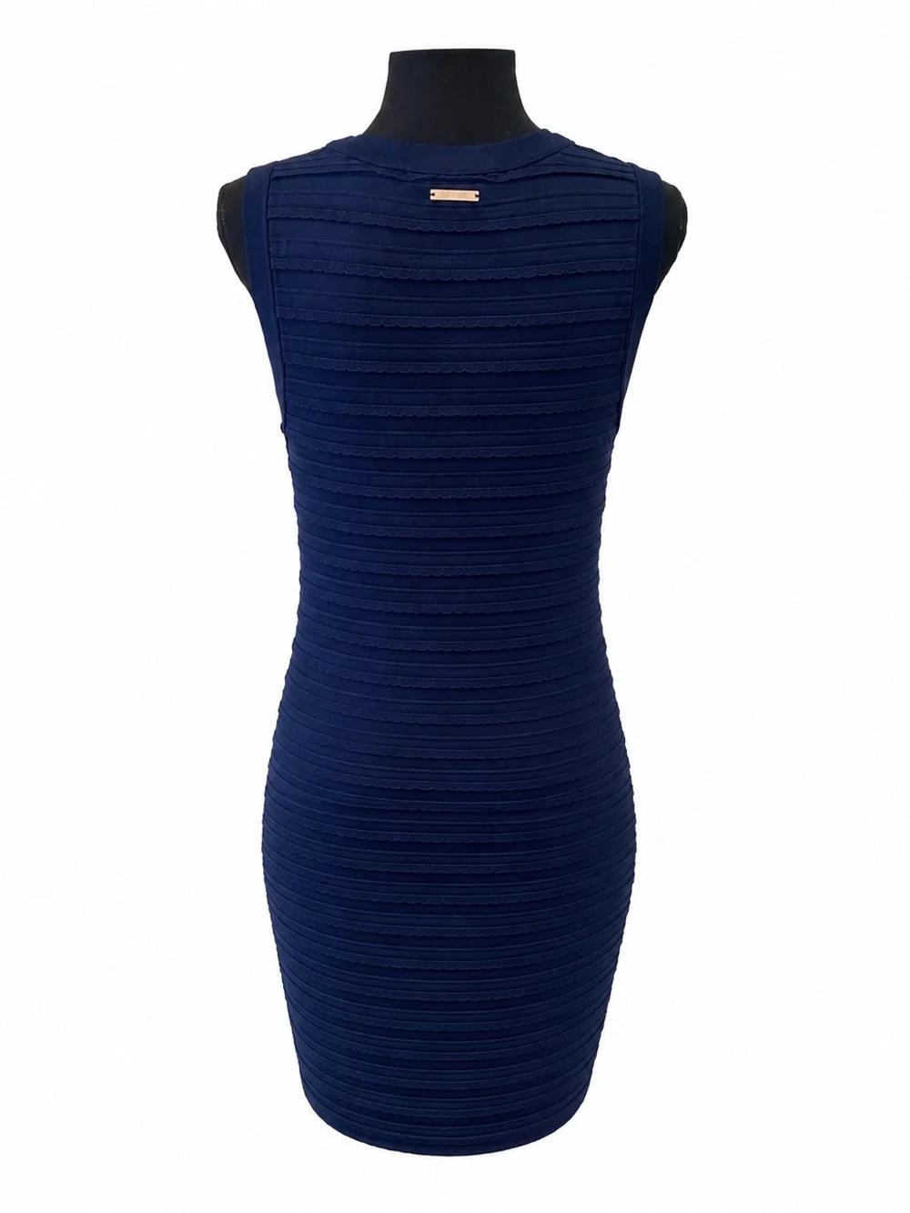 Michael Kors Navy Ruffled Tube Dress Size Medium